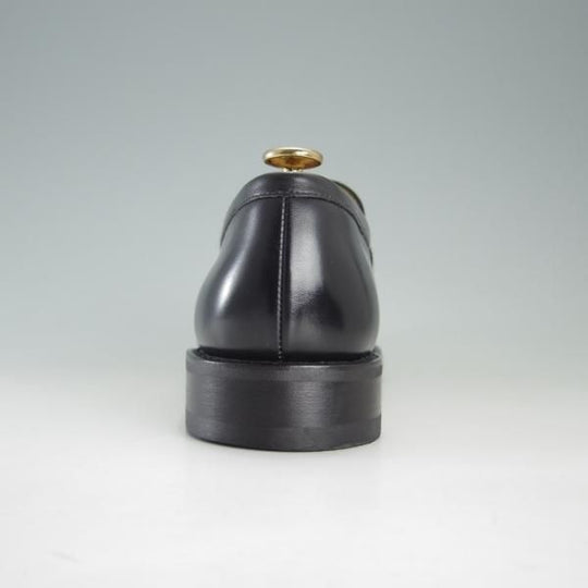 美品★パラブーツ SIZE 5.5【定価￥77,000-★コンビ仕様/DAX】ギャラクシーソール/コインローファー/カーフ×スエード/黒/Paraboot★f186