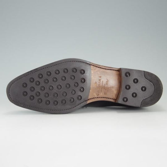 極美品★(スペイン製)カルミナ SIZE 6【定価￥72,600-★ストレートチップ/80386】RAINラスト/ボックスカーフ/黒/メンズ/CARMINA★f187