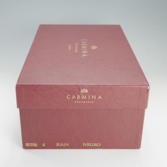 極美品★(スペイン製)カルミナ SIZE 6【定価￥72,600-★ストレートチップ/80386】RAINラスト/ボックスカーフ/黒/メンズ/CARMINA★f187