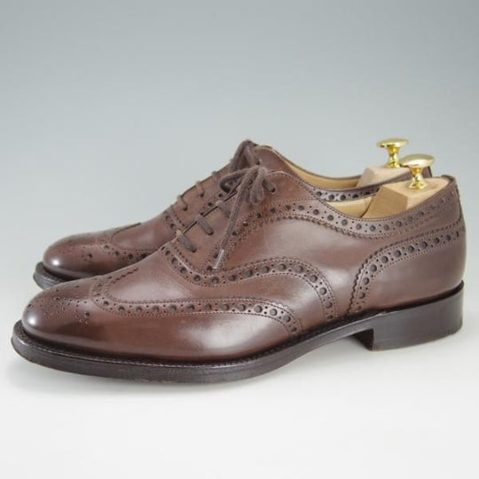 美品★チャーチ 70F/UK7【貴重★BURWOOD似寄りモデル/ネバダカーフ/132ラスト】SIDFORD/フルブローグ/茶/メンズ/Church's★f189