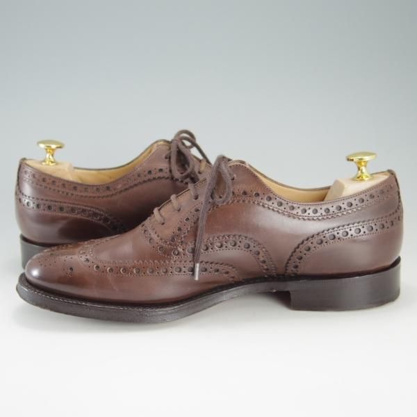 美品★チャーチ 70F/UK7【貴重★BURWOOD似寄りモデル/ネバダカーフ/132ラスト】SIDFORD/フルブローグ/茶/メンズ/Church's★f189