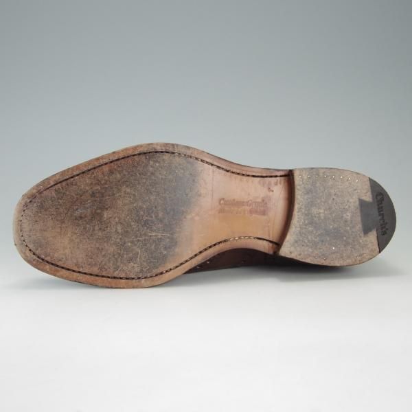 美品★チャーチ 70F/UK7【貴重★BURWOOD似寄りモデル/ネバダカーフ/132ラスト】SIDFORD/フルブローグ/茶/メンズ/Church's★f189