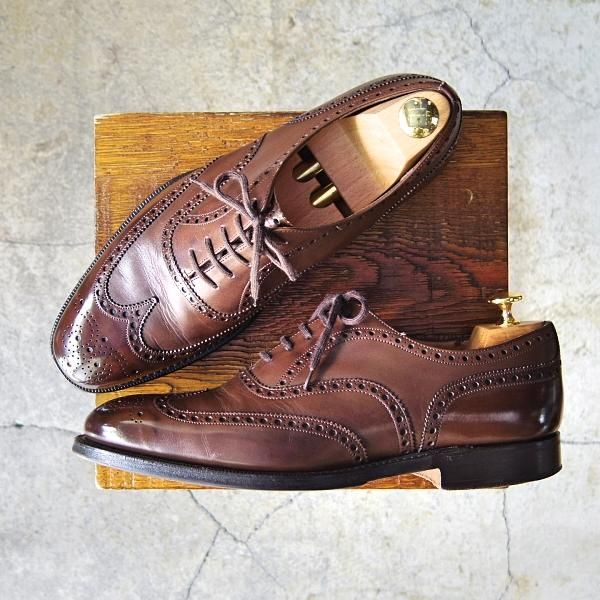 極上★チャーチ 80F/UK8【貴重★Heritage Collection/チェットウィンド同様】173ラスト/SANDRINGHAM/フルブローグ/茶/Church's★f190