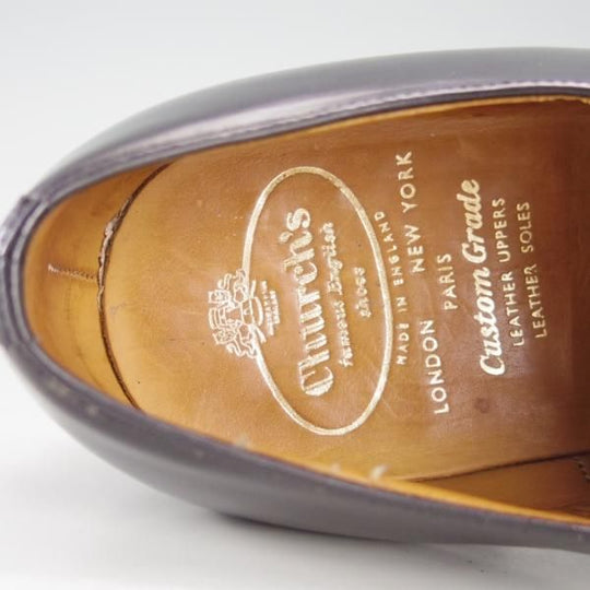 ★チャーチ 75E/UK7.5【旧チャーチ★コンサル同仕様/ブックバインダーカーフ】73ラスト/3都市ロゴ/BALMORAL/黒/メンズ/Church's★f191