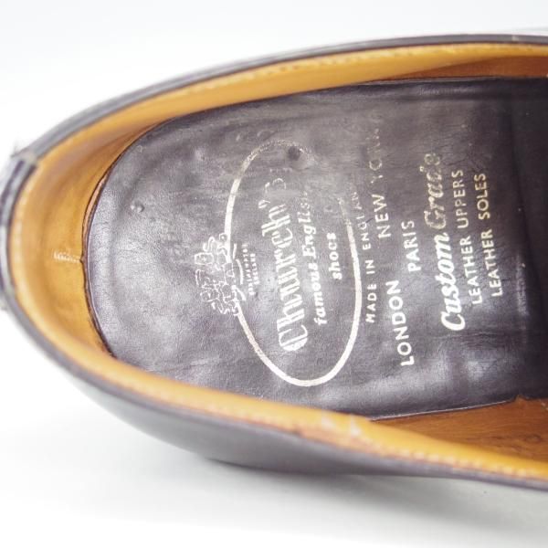 ★チャーチ 70F/UK7【旧チャーチ★ブックバインダーカーフ/73ラスト】RITZ/リッツ/3都市ロゴ/プレーントゥ/黒/メンズ/Church's★f192