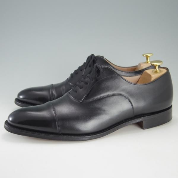 美品★チャーチ 80F/UK8【★ストレートチップ/DUBAI】136ラスト/5都市ロゴ/カーフ/黒/メンズ/Church's★f193