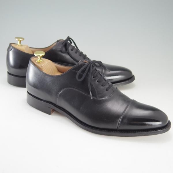 美品★チャーチ 80F/UK8【★ストレートチップ/DUBAI】136ラスト/5都市ロゴ/カーフ/黒/メンズ/Church's★f193