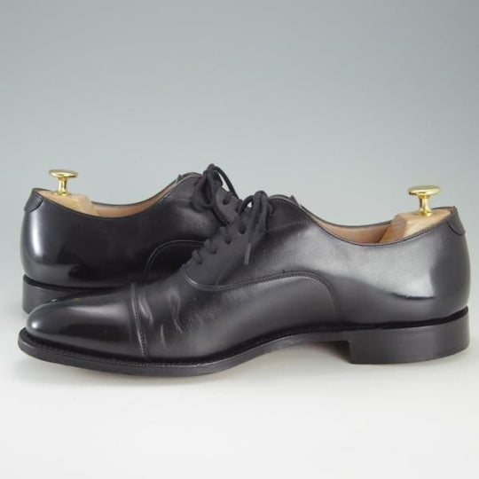 美品★チャーチ 80F/UK8【★ストレートチップ/DUBAI】136ラスト/5都市ロゴ/カーフ/黒/メンズ/Church's★f193