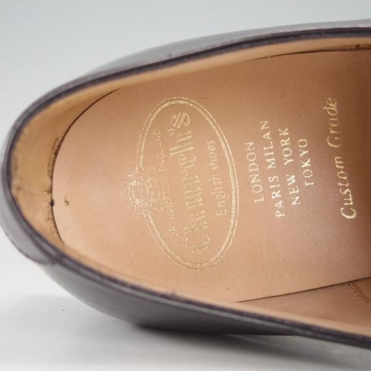 美品★チャーチ 80F/UK8【★ストレートチップ/DUBAI】136ラスト/5都市ロゴ/カーフ/黒/メンズ/Church's★f193