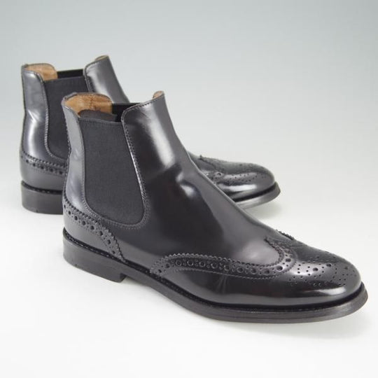 美品★チャーチ(レディース) SIZE 36【定価￥96,800-★KETSBY WG/サイドゴアブーツ】ポリッシュドバインダーカーフ/黒/Church's★f195