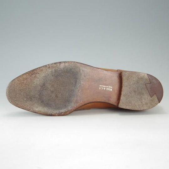 極上★クロケット&ジョーンズ UK9/US9.5D【★ブルックスブラザーズ別注/Peal&co】317ラスト/コインローファー/茶/Crockett&Jones★f197