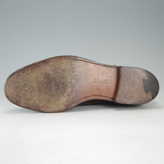 極上★クロケット&ジョーンズ UK7.5/US8D【貴重★ブルックスブラザーズ別注/Peal&co】325ラスト/Uチップ/茶/メンズ/Crockett&Jones★f198