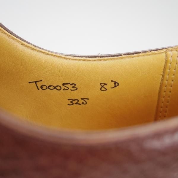 極上★クロケット&ジョーンズ UK7.5/US8D【貴重★ブルックスブラザーズ別注/Peal&co】325ラスト/Uチップ/茶/メンズ/Crockett&Jones★f198