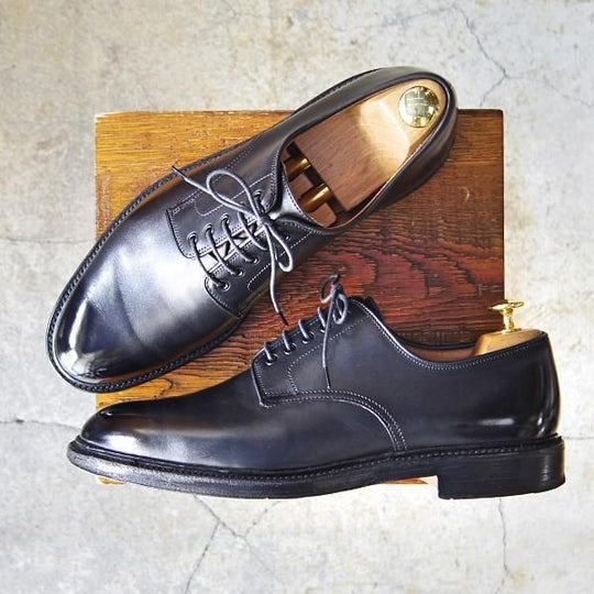 美品★クロケット&ジョーンズ UK9/US9.5D【★ラルフローレン別注/Ralph Lauren】プレーントゥ/カーフ/黒/メンズ/Crockett&Jones★f199