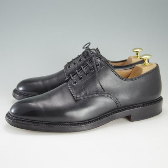 美品★クロケット&ジョーンズ UK9/US9.5D【★ラルフローレン別注/Ralph Lauren】プレーントゥ/カーフ/黒/メンズ/Crockett&Jones★f199