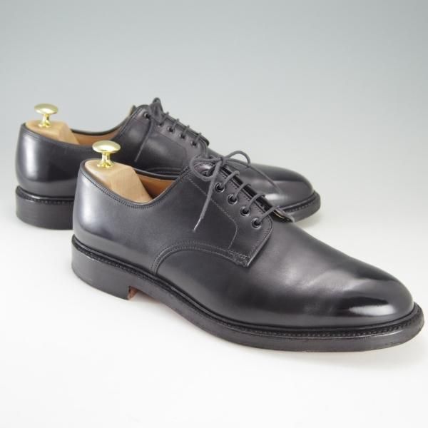 美品★クロケット&ジョーンズ UK9/US9.5D【★ラルフローレン別注/Ralph Lauren】プレーントゥ/カーフ/黒/メンズ/Crockett&Jones★f199