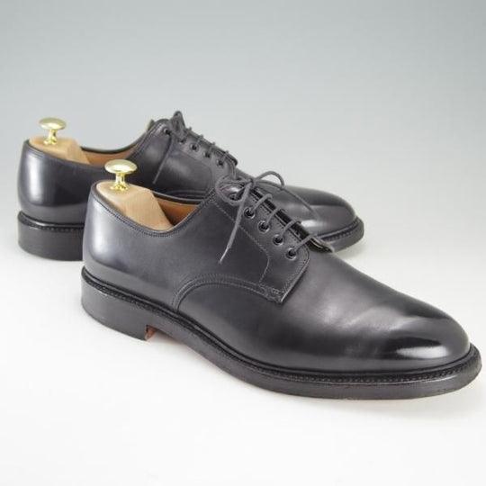 美品★クロケット&ジョーンズ UK9/US9.5D【★ラルフローレン別注/Ralph Lauren】プレーントゥ/カーフ/黒/メンズ/Crockett&Jones★f199