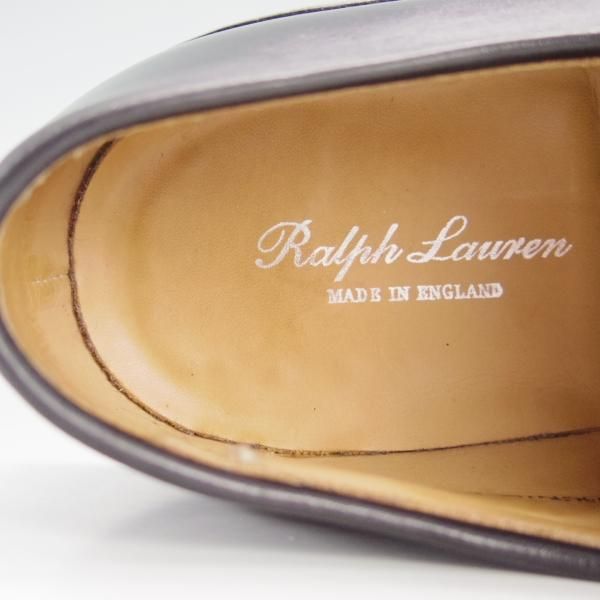 美品★クロケット&ジョーンズ UK9/US9.5D【★ラルフローレン別注/Ralph Lauren】プレーントゥ/カーフ/黒/メンズ/Crockett&Jones★f199
