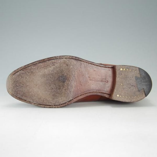 極上★クロケット&ジョーンズ 6E【定価￥86,900-★CONNAUGHT/ストレートチップ】236ラスト/カーフ/Chestnut/茶/Crockett&Jones★f200