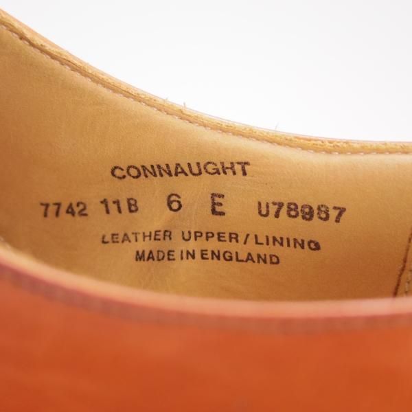 極上★クロケット&ジョーンズ 6E【定価￥86,900-★CONNAUGHT/ストレートチップ】236ラスト/カーフ/Chestnut/茶/Crockett&Jones★f200