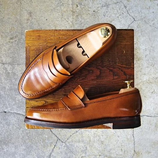 極上★クロケット&ジョーンズ 6E【定価￥83,600-★ダイナイトソール仕様/コインローファー】BOSTON/314ラスト/TAN/Crockett&Jones★f201