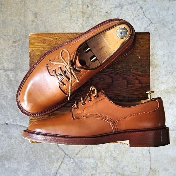 美品★トリッカーズ SIZE 8.5【定価￥84,240-★プレーントゥ/Woodstock/M5636】シーシェイド/カントリー/短靴/メンズ/Tricker's★f204