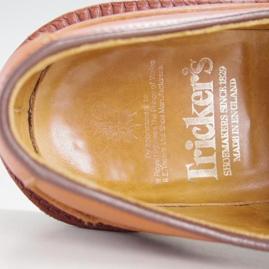 美品★トリッカーズ SIZE 8.5【定価￥84,240-★プレーントゥ/Woodstock/M5636】シーシェイド/カントリー/短靴/メンズ/Tricker's★f204