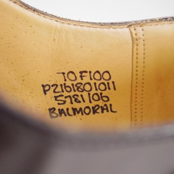 極上★チャーチ 70F/UK7【貴重100ラスト★コンサル同仕様/BALMORAL】ストレートチップ/ポリッシュドバインダーカーフ/黒/Church's★f205