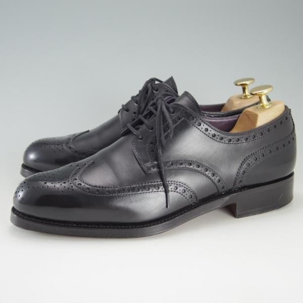 美品★(スペイン製)カルミナ SIZE 6【グッドイヤーウェルテッド製法★フルブローグ】カーフ/黒/メンズ/CARMINA★f206