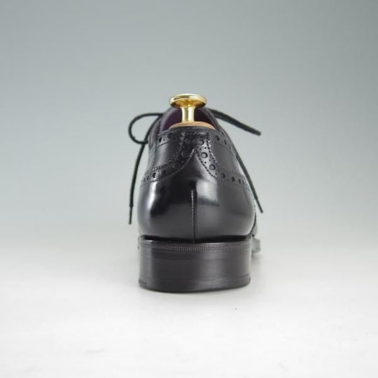 美品★(スペイン製)カルミナ SIZE 6【グッドイヤーウェルテッド製法★フルブローグ】カーフ/黒/メンズ/CARMINA★f206