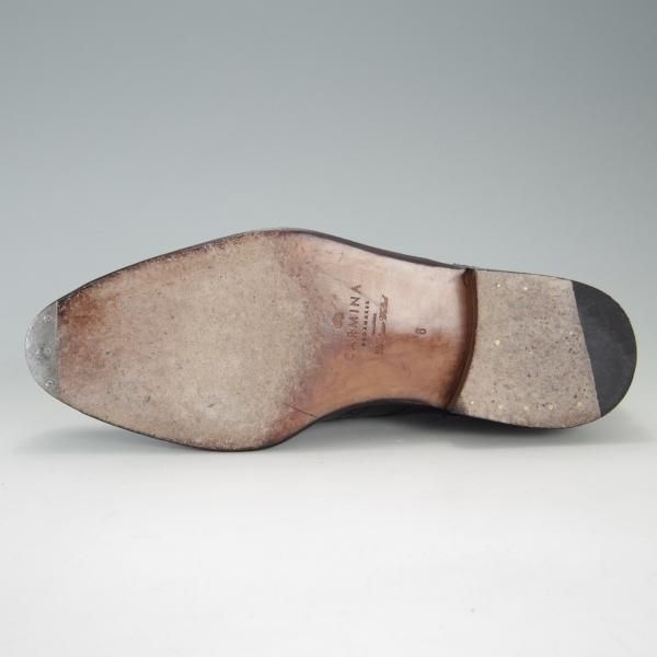 美品★(スペイン製)カルミナ SIZE 6【グッドイヤーウェルテッド製法★フルブローグ】カーフ/黒/メンズ/CARMINA★f206