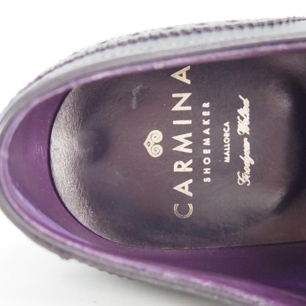 美品★(スペイン製)カルミナ SIZE 6【グッドイヤーウェルテッド製法★フルブローグ】カーフ/黒/メンズ/CARMINA★f206