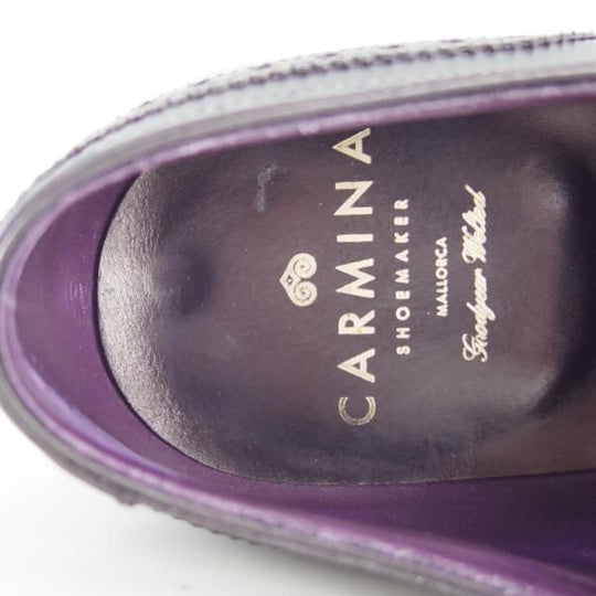 美品★(スペイン製)カルミナ SIZE 6【グッドイヤーウェルテッド製法★フルブローグ】カーフ/黒/メンズ/CARMINA★f206