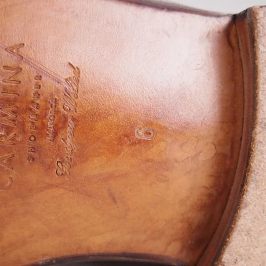 美品★(スペイン製)カルミナ SIZE 6【グッドイヤーウェルテッド製法★フルブローグ】カーフ/黒/メンズ/CARMINA★f206