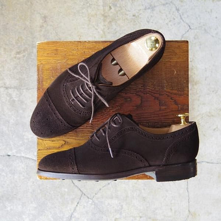 極上★ロイドフットウェア 5.5E【ダイナイトソール仕様★(英)BARKER製/バーカー】Vシリーズ/セミブローグ/スエード/Lloyd Footwear★f207