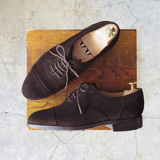 極上★ロイドフットウェア 5.5E【ダイナイトソール仕様★(英)BARKER製/バーカー】Vシリーズ/セミブローグ/スエード/Lloyd Footwear★f207