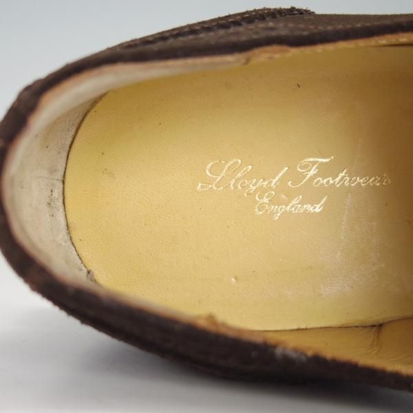 極上★ロイドフットウェア 5.5E【ダイナイトソール仕様★(英)BARKER製/バーカー】Vシリーズ/セミブローグ/スエード/Lloyd Footwear★f207