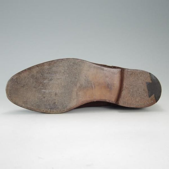 極上★クロケット&ジョーンズ 6.5E【★ロイドフットウェア別注/Lloyd Footwear】317ラスト/セミブローグ/スエード/茶/Crockett&Jones★f208