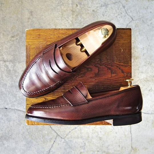 極上★クロケット&ジョーンズ 7E【定価￥83,600-★ダイナイトソール仕様/コインローファー】BOSTON/314ラスト/濃茶/Crockett&Jones★f209