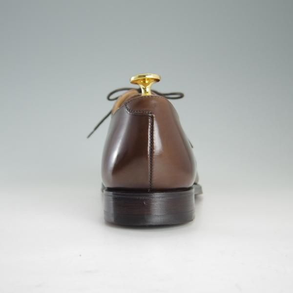極美品★クロケット&ジョーンズ 6.5E【定価￥83,600-★HALLAM/ストレートチップ】348ラスト/カーフ/濃茶/メンズ/Crockett&Jones★f210