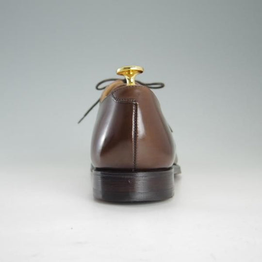 極美品★クロケット&ジョーンズ 6.5E【定価￥83,600-★HALLAM/ストレートチップ】348ラスト/カーフ/濃茶/メンズ/Crockett&Jones★f210