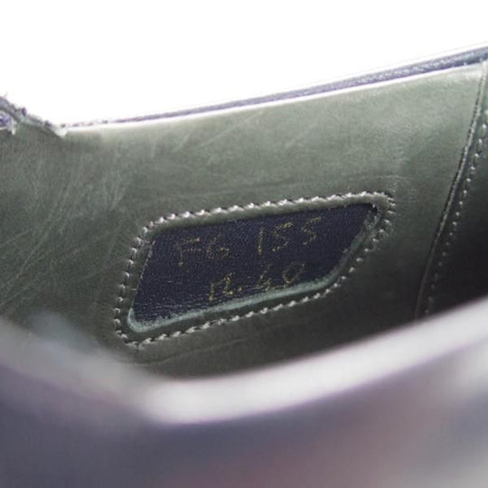 極美品★(伊)F.LLIジャコメッティ SIZE 40【★ハンドソーンウェルテッド製法/九分仕立て】FG155/Uチップ/カーフ/紺/Giacometti★f212