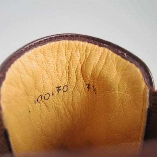 美品★(伊)タニノクリスチー SIZE 7.5【貴重★3段コバ仕様/サイドゴアブーツ】カーフ/濃茶/メンズ/TANINO CRISCI★f214