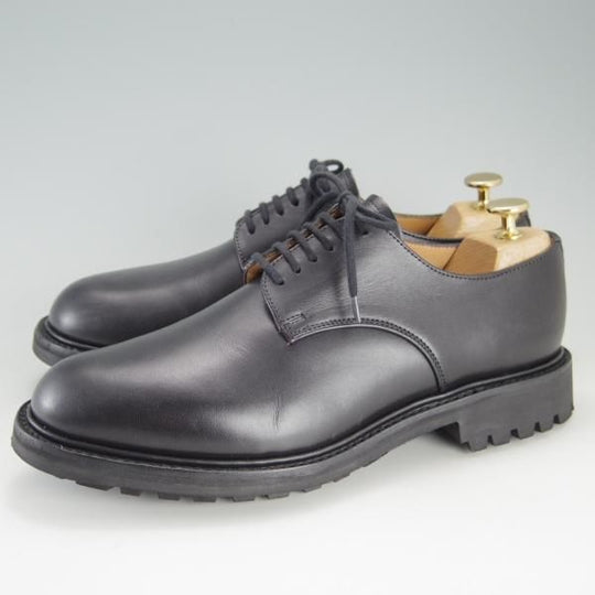 ほぼ試着程度★(英)アルフレッド・サージェント SIZE 7【コマンドソール仕様★プレーントゥ/MAINE 2】カーフ/黒/Alfred Sargent★f216