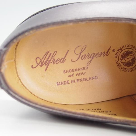 ほぼ試着程度★(英)アルフレッド・サージェント SIZE 7【コマンドソール仕様★プレーントゥ/MAINE 2】カーフ/黒/Alfred Sargent★f216