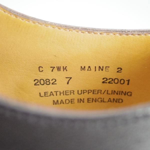 ほぼ試着程度★(英)アルフレッド・サージェント SIZE 7【コマンドソール仕様★プレーントゥ/MAINE 2】カーフ/黒/Alfred Sargent★f216