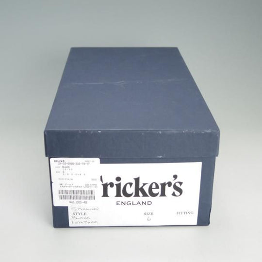 新品★トリッカーズ SIZE 6【定価￥50,600-★ルームシューズ/STIRLING】スターリン/スリッポン/カーフ/黒/メンズ/Tricker's★f217