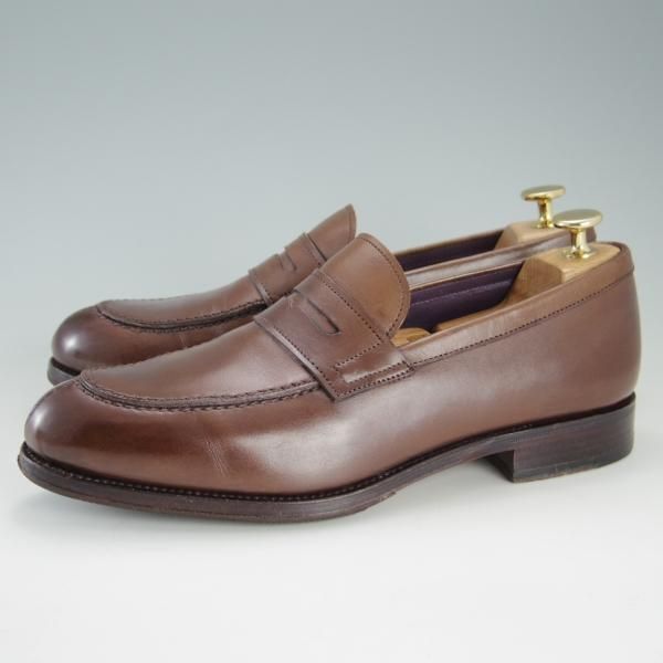 極上★(スペイン製)カルミナ SIZE 6.5【定価￥72,600-★コインローファー/923】FORESTラスト/カーフ/MARRON/濃茶/メンズ/CARMINA★f220