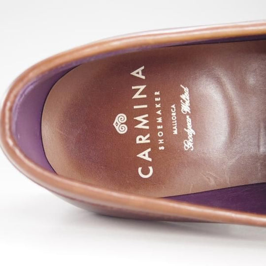 極上★(スペイン製)カルミナ SIZE 6.5【定価￥72,600-★コインローファー/923】FORESTラスト/カーフ/MARRON/濃茶/メンズ/CARMINA★f220