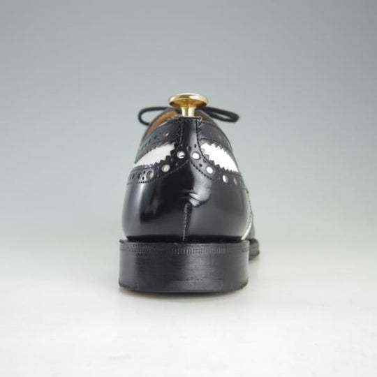 極上★チャーチ 65G/UK6.5【貴重100ラスト★スペクテイターシューズ/BARLOW】4都市ロゴ/フルブローグ/黒×白/メンズ/Church's★f221